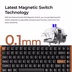 Keychron K2 HE keyboard Gaming USB + RF Wireless + Bluetooth QWERTY UK English Black - Additional view 3