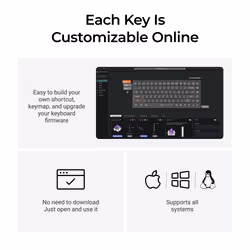 Keychron K2 HE keyboard Gaming USB + RF Wireless + Bluetooth QWERTY UK English Black - Additional view 7