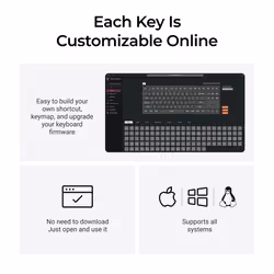 Keychron C3 Pro 8K keyboard Universal USB QWERTY UK English Black - Additional view 5