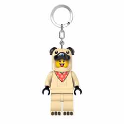 LEGO Iconic Pug (Dog) Suit Guy Minifigure Key Light - KE213H
