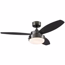 Westinghouse Digital Electronics 7876440, Household blade fan, Black, White, Ceiling, Glass, MDF, Stainless steel, 48 dB, 218 ...