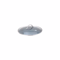 Greenpan 24 cm Tempered Glass with Stainless Steel Rim Univesal Glass Lid with Metal Handle