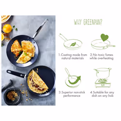 Greenpan Essentials Pancake Pan, Black, 28 cm