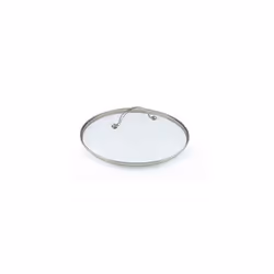GreenPan Universal Glass Lid with Metal Handle, Stainless Steel Rim - Oven & Dishwasher Safe - Fits 32 cm Pots & Pans, Transp ...