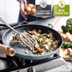 GreenPan MayFlower 5-Piece Nonstick Cookware Set, 100% ToxinFree, Healthy Ceramic, Metal Utensil/Induction/OvenSafe, Blue
