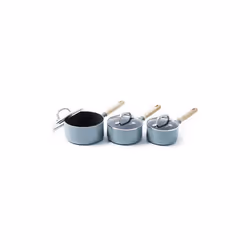 GreenPan CC001595-001 Mayflower Saucepan Set, Aluminium, Sky Blue