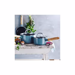 GreenPan CC001595-001 Mayflower Saucepan Set, Aluminium, Sky Blue