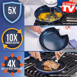 Blue Diamond Ceramic Non-stick Skillet Pan - Induction and Oven safe - 26 cm  Blue