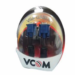 VCOM CG341AD-1.8, 1.8 m, VGA (D-Sub), VGA (D-Sub), Male, Male, Black
