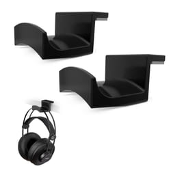 BRAINWAVZ Roost 2 Pack Large Desktop Headphone Hanger Stand for Audio & Gaming Headsets with Large Width Headbands  Mounts on Desktop  No Sc