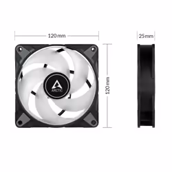 ARCTIC P12 PWM PST A-RGB 0dB Computer case Fan 12 cm Black, White 1 pc(s) - Additional view 4