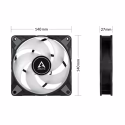 ARCTIC P14 PWM PST A-RGB 0dB - Semi-Passive 140 mm Fan with Digital A-RGB - Additional view 4