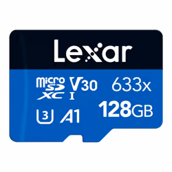633x 128GB Micro SD Card, microSDXC UHS-I Card + SD Adapter, microSD Memory Card up to 100MB/s Read, A1, Class 10, U3, V30, T ...