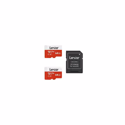 Lexar 64GB Micro SD Card 2 Pack, microSDXC UHS-I Flash Memory Card with Adapter - Up to 100MB/s, U3, Class10, V30, A1, High S ...