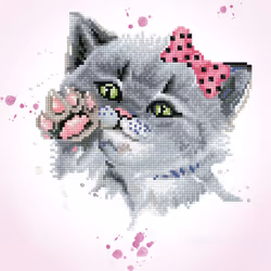 Diamond Dotz Eye Spy Kitty, Children's diamond painting kit, Multicolour