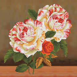 Diamond Dotz Camellia & Rose Bouquet, Children's diamond painting kit, Multicolour