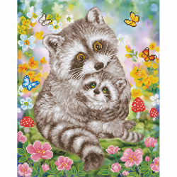 Diamond Dotz Sweet Racoons, Boy/Girl, Adult, Sweet Racoons, Multicolour, 17667 pc(s), 420 mm
