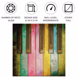 Diamond Dotz Piano Rainbow