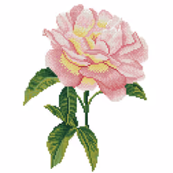 Diamond Dotz Pink Rose, Children's diamond painting kit, Multicolour