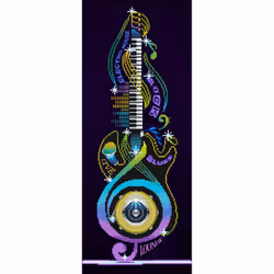 Diamond Dotz Guitar Icon, Boy/Girl, Adult, Guitar Icon, Multicolour, 10884 pc(s), 310 mm
