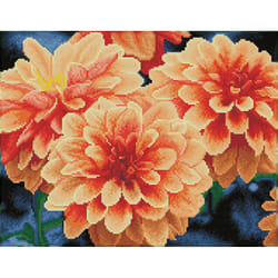 Diamond Dotz Peach Dahlias