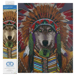 DIAMOND DOTZ Wolf Spirit Chief Animal Diamond Painting Kits for Adults - Diamond Art Kits a Relaxing Creative Craft Kit with Dotz Gems 19.7""x15.8""