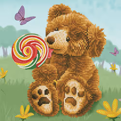 Diamond Dotz Honey Pot Bea, Children's diamond painting kit, Multicolour