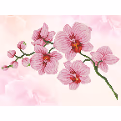 Diamond Dotz Orchid Spray, Children's diamond painting kit, Multicolour