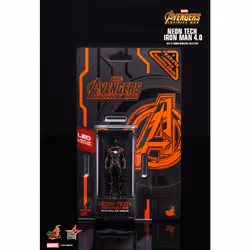 Figure Hot Toys MMSC013 - Marvel Comics - Iron Man 2 - Neon Tech War Machine Hall Of Armor Miniature Collectible