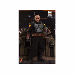 Figure Hot Toys TMS056D - Star Wars : The Mandalorian - Boba Fett Repaint Armor Version & Throne Deluxe Version