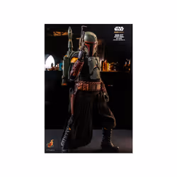 Figure Hot Toys TMS056D - Star Wars : The Mandalorian - Boba Fett Repaint Armor Version & Throne Deluxe Version