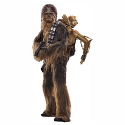 Figure Hot Toys MMS766 - Star Wars : The Empire Strikes Back - Chewbacca & Disassembled C-3PO