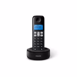 Philips D1611B/34, DECT telephone, Wireless handset, Speakerphone, 50 entries, Caller ID, Black