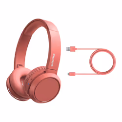 Philips 4000 series TAH4205RD/00 headphones/headset Wireless Head-band Calls/Music USB Type-C Bluetooth Red