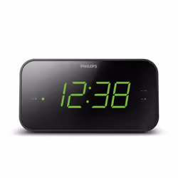Philips TAR3306/05, Digital alarm clock, Rectangle, Black, 87.5 - 108 MHz, China, LED