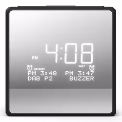 Philips TAR4600/10, Digital alarm clock, Square, Black, 12/24h, DAB, DAB+, FM, 87.5 - 108 MHz