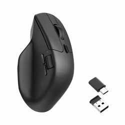 Keychron M6, Right-hand, Optical, RF Wireless + Bluetooth + USB Type-C, 26000 DPI, Black