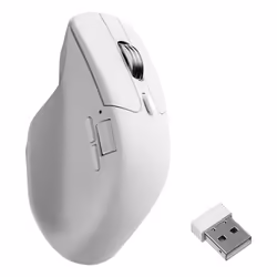 Keychron M6-A3, Ambidextrous, Optical, Bluetooth + USB Type-C, 26000 DPI, White