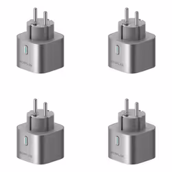 EcoFlow EFA-SMARTPLUG-EU-4P, Indoor, Silver, Home, Power consumption, Wireless, Bluetooth / Wi-Fi
