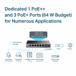 TP-Link 6-Port Gigabit Desktop Switch with 3-Port PoE+ and 1-Port PoE++ - Additional view 5