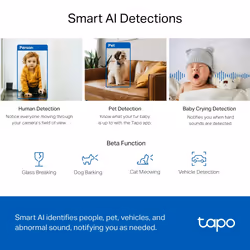 TP-Link Tapo Pan/Tilt AI Home Security Wi-Fi Camera - Additional view 5