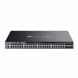 TP-Link Omada 48-Port Gigabit Stackable L3 Managed PoE+ Switch with 6 10G Slots, Managed, L3, Gigabit Ethernet (10/100/1000), ...