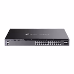 TP-Link Omada 24-Port Gigabit Stackable L3 Managed PoE+ Switch with 4 10G Slots, Managed, L3, Gigabit Ethernet (10/100/1000), ...