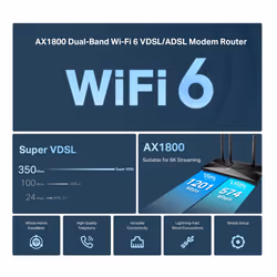 TP-Link Archer AX1800 Dual-Band Wi-Fi 6 VDSL/ADSL Modem Router - Additional view 4
