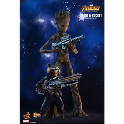 Figure Hot Toys MMS476 - Marvel Comics - Avengers 3 : Infinity War - Groot & Rocket Deluxe Version