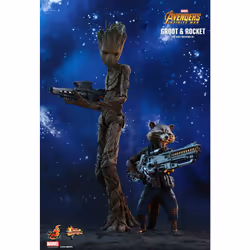 Figure Hot Toys MMS476 - Marvel Comics - Avengers 3 : Infinity War - Groot & Rocket Deluxe Version
