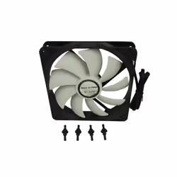Gelid Solutions Silent 14 PWM Computer case Fan 14 cm Black, White