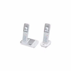 XS1051 2-Handset DECT Cordless Phone. AntiBacterial Plastic with Call Block, Answering Machine, Caller ID/Call Waiting, Volume Booster, Handsfree,