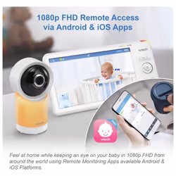 VTech RM7766 HD 7'' Wi-Fi 1080p Pan And Tilt Smart Video Baby Monitor - Additional view 10