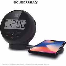 Soundfreaq Charge Rise Wireless Charging Alarm Clock SFQ-15 Black